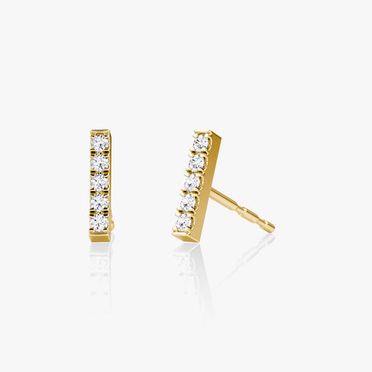 Diamond Pavé Bar Stud Earring 0.1CTW