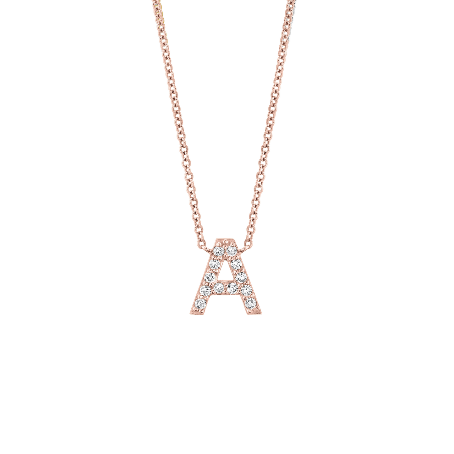 Diamond Pave Letter Necklace 0.12 CTW