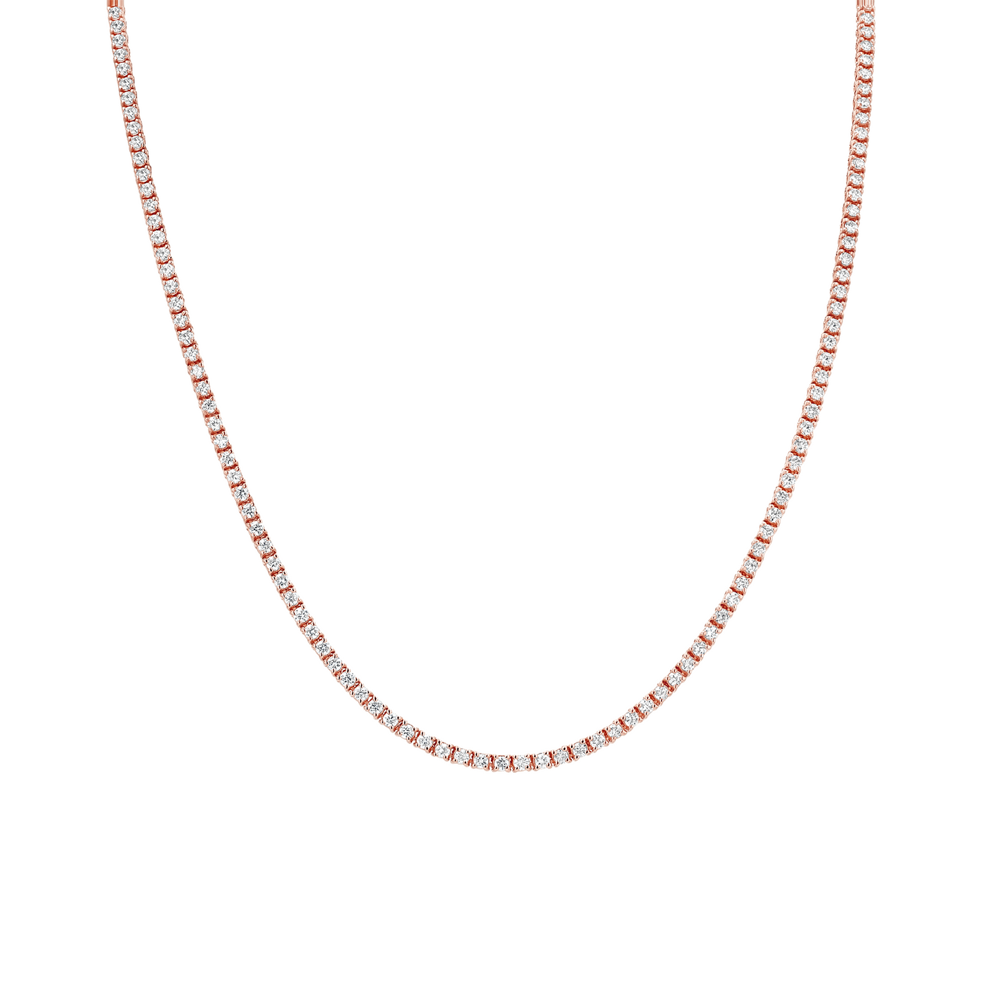 Diamond Tennis Necklace 14K 3.5 CTW