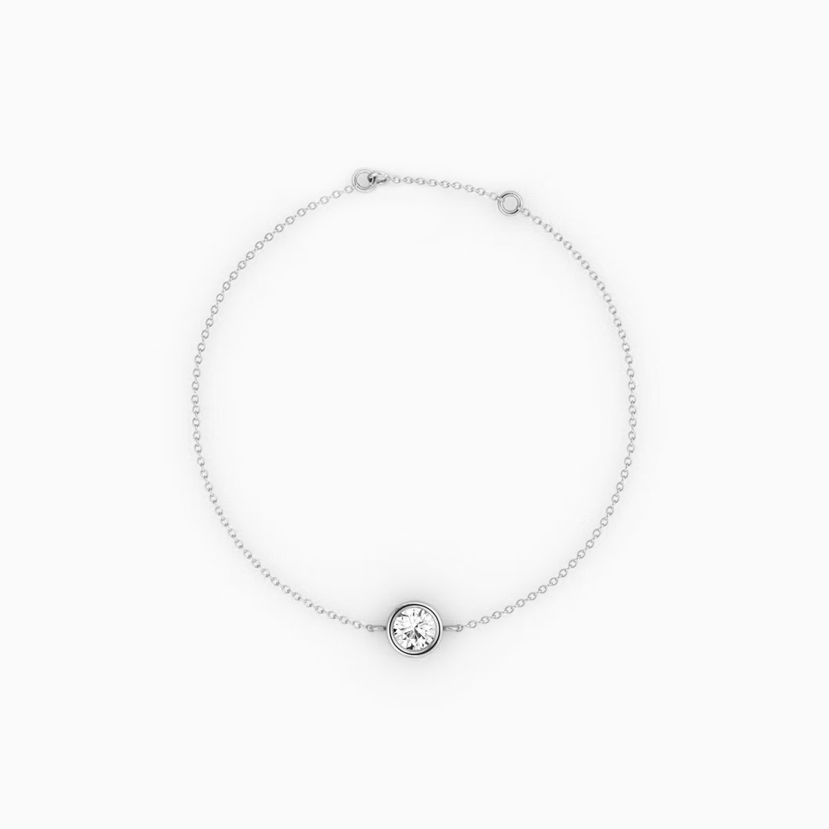 Solitaire Bezel Round Diamond Bracelet