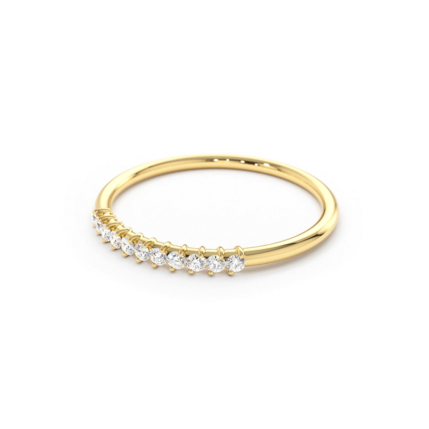 11 Stone Stackable Petite Diamond Ring 0.15CTW