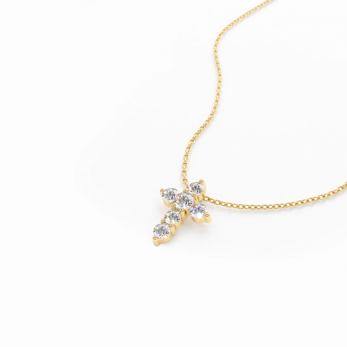 Cross Diamond Necklace 0.6 CTW