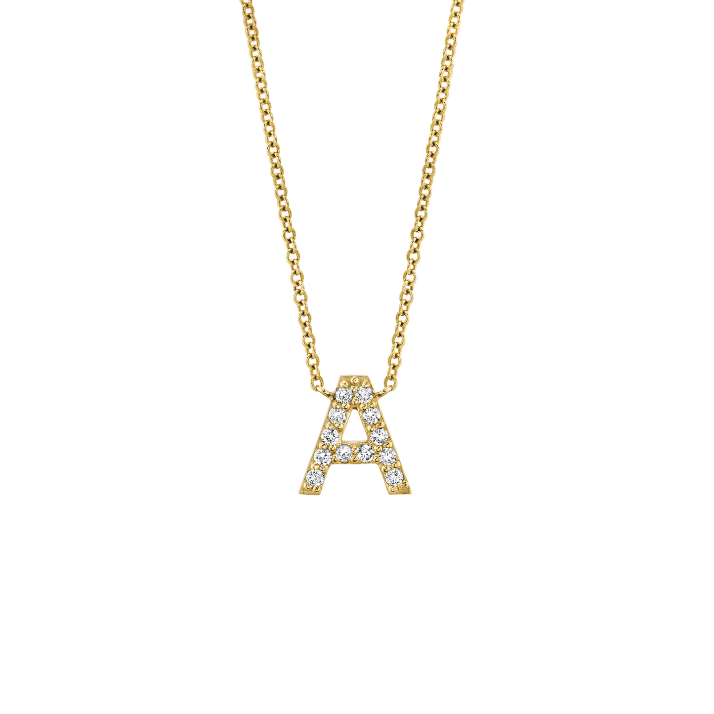 Diamond Pave Letter Necklace 0.12 CTW