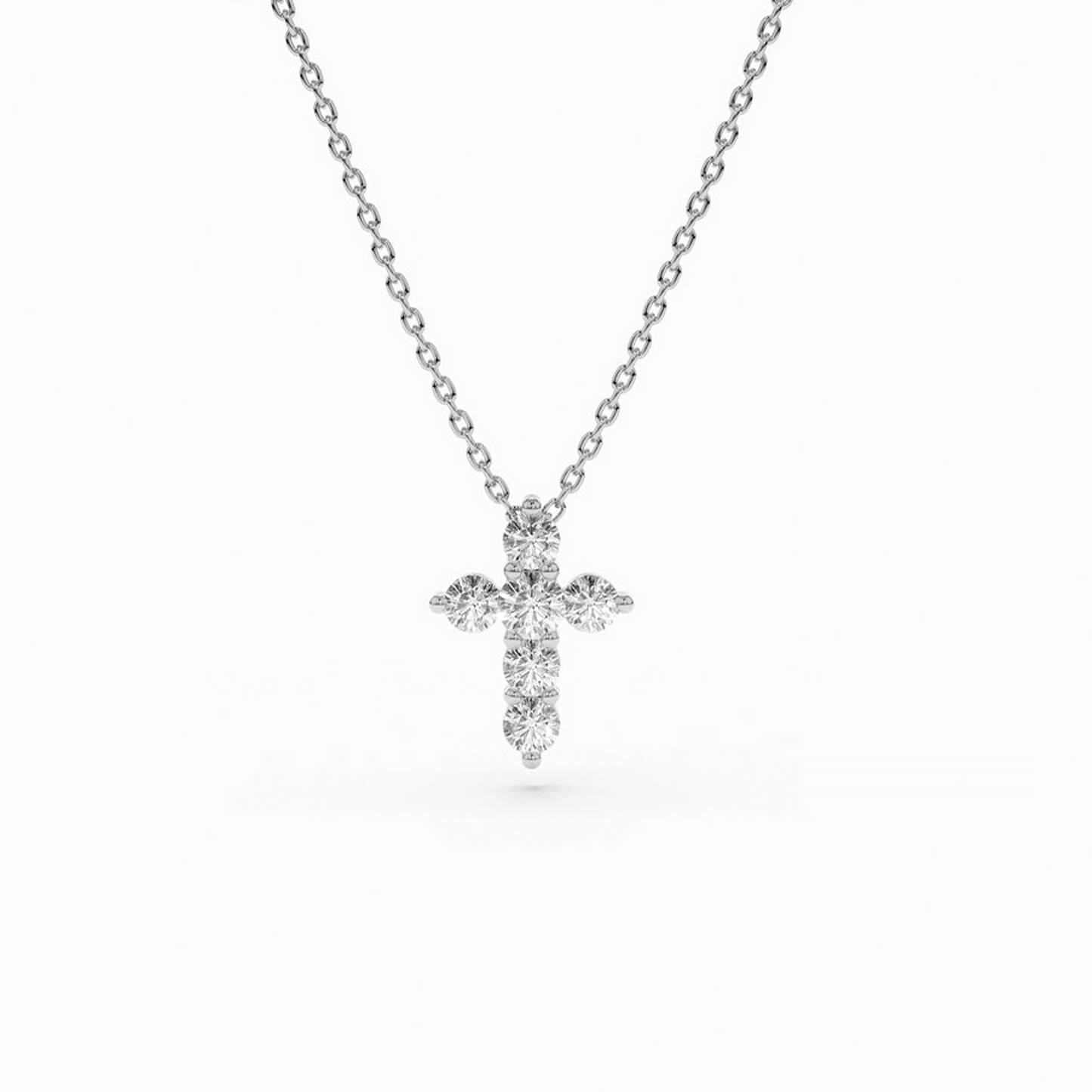 Cross Diamond Necklace 0.6 CTW