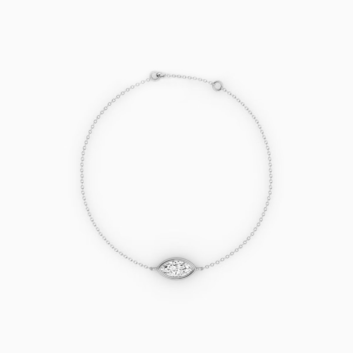 Solitaire Bezel Marquise Diamond Bracelet