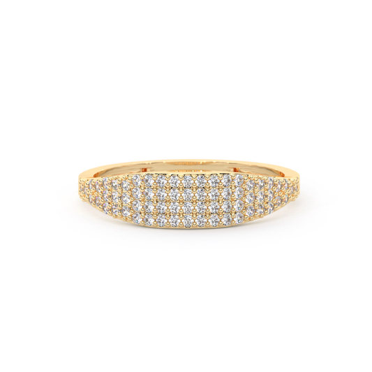 Pave Diamond Pinky Signet Ring