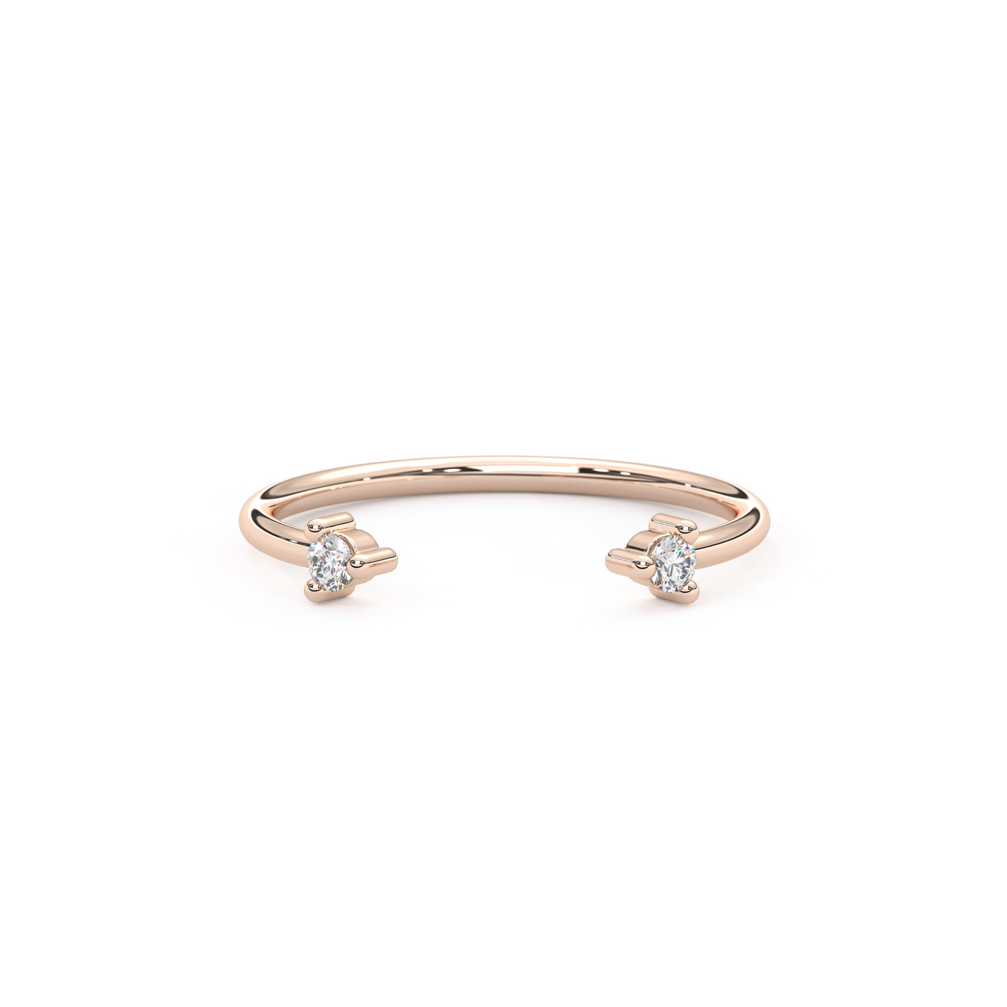 Dual Diamond Cuff Ring 0.1 CTW