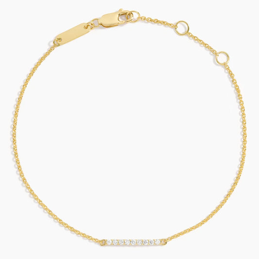 Pavé Diamond Bar Bracelet 0.1CTW