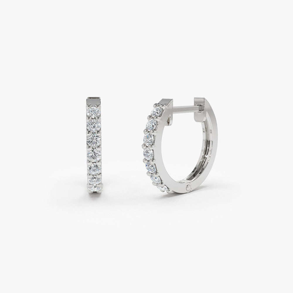 Diamond Hoop Earrings 0.5CTW