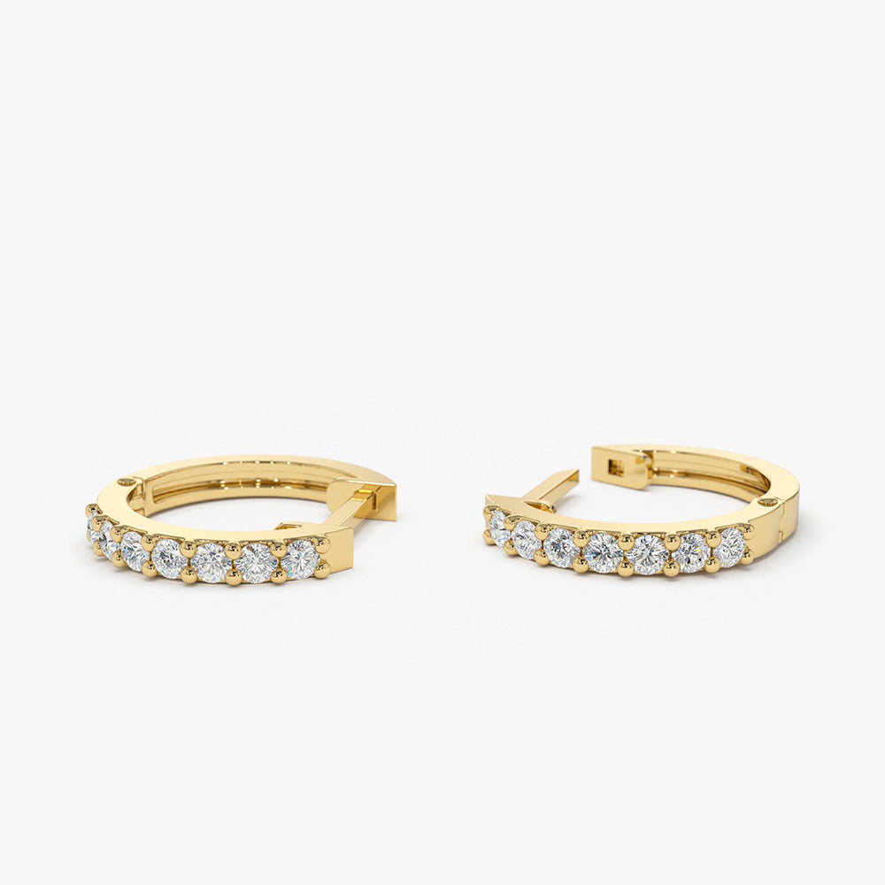 Diamond Hoop Earrings 0.5CTW