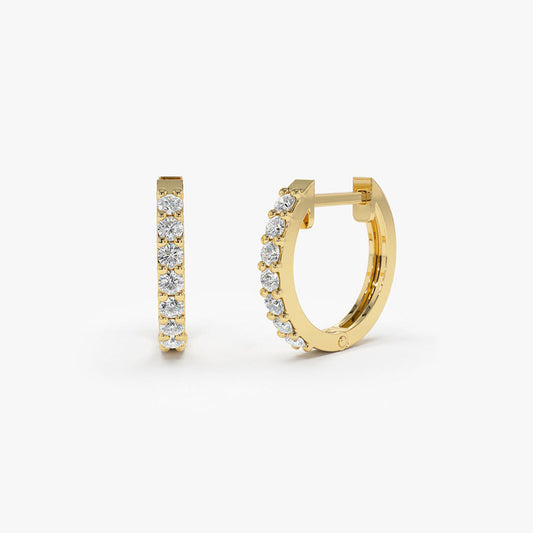 Diamond Hoop Earrings 0.5CTW