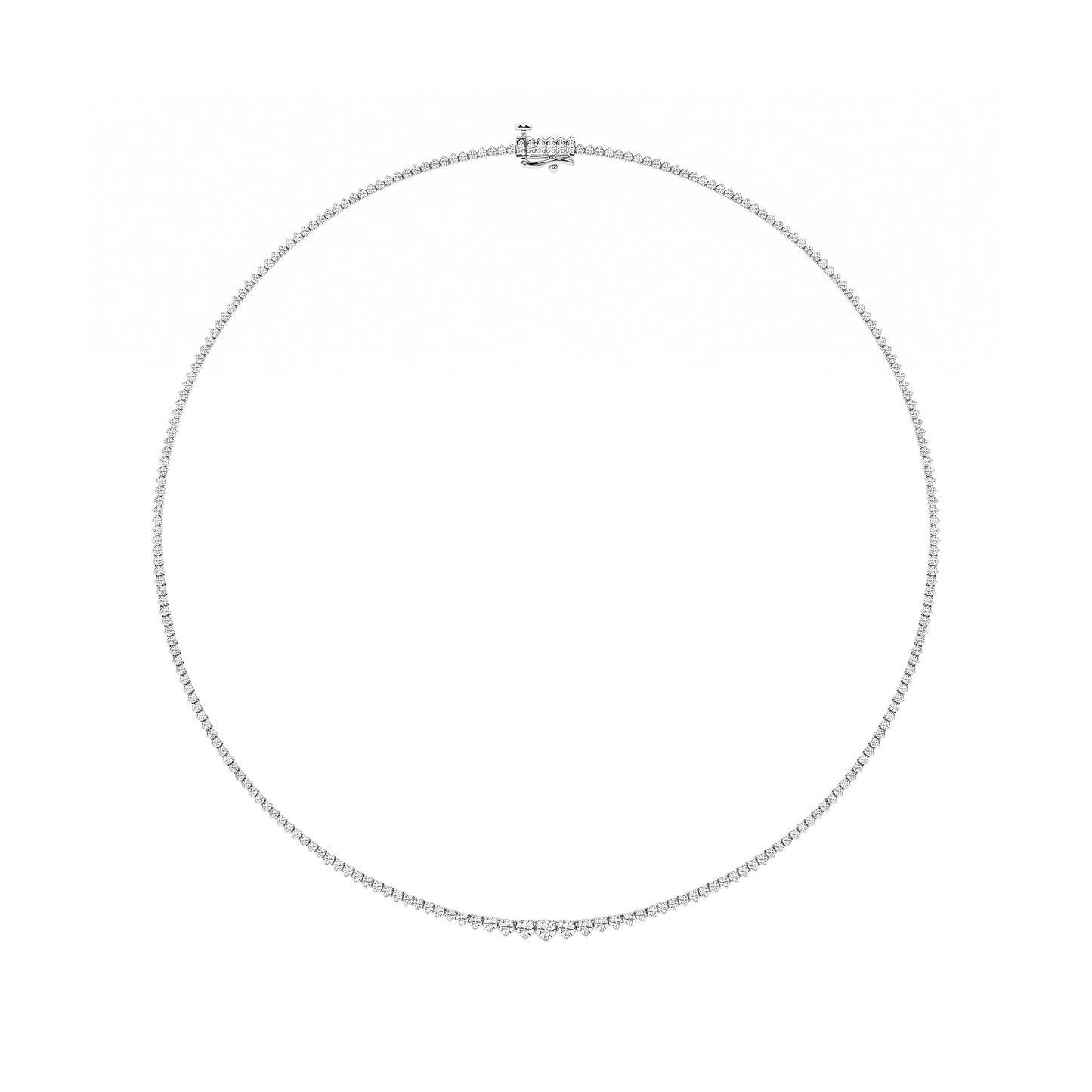 Graduated Riviera Tennis Necklace 14K 4.0 CTW