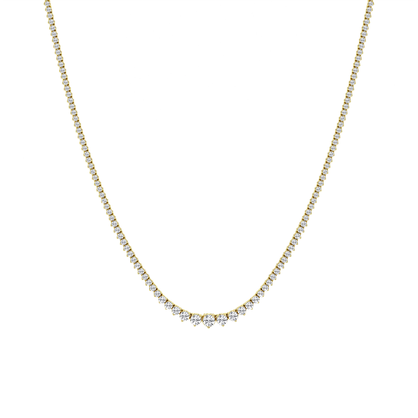 Graduated Riviera Tennis Necklace 14K 4.0 CTW