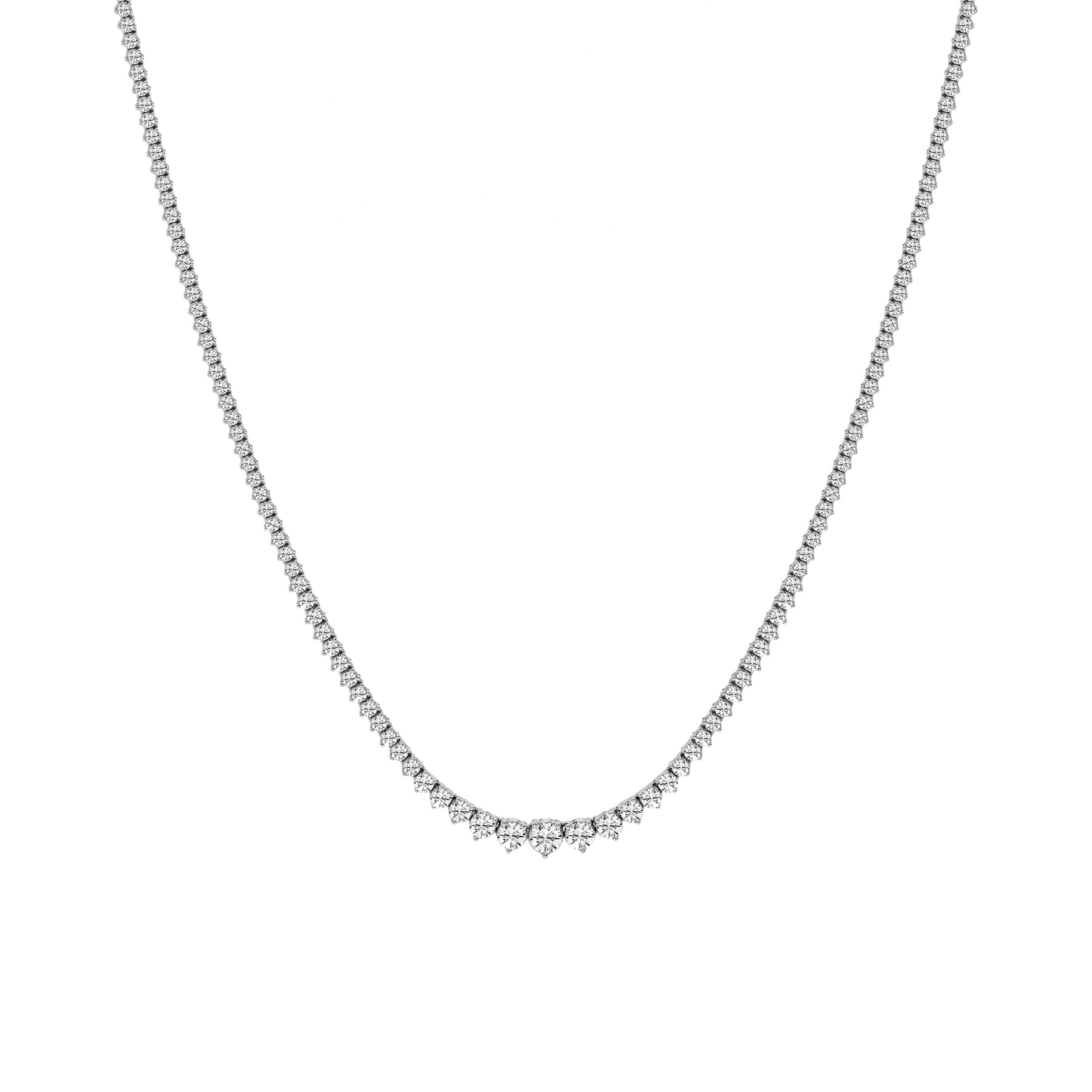 Graduated Riviera Tennis Necklace 14K 4.0 CTW