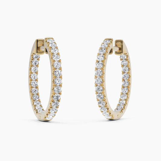 Diamond Huggie Earrings 0.58CTW